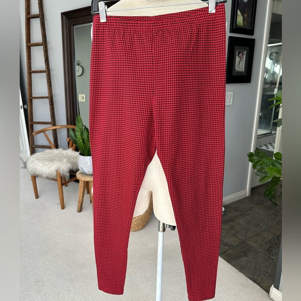 J. Jill Red Pima Cotton Leggings, size medium - Picture 2 of 7